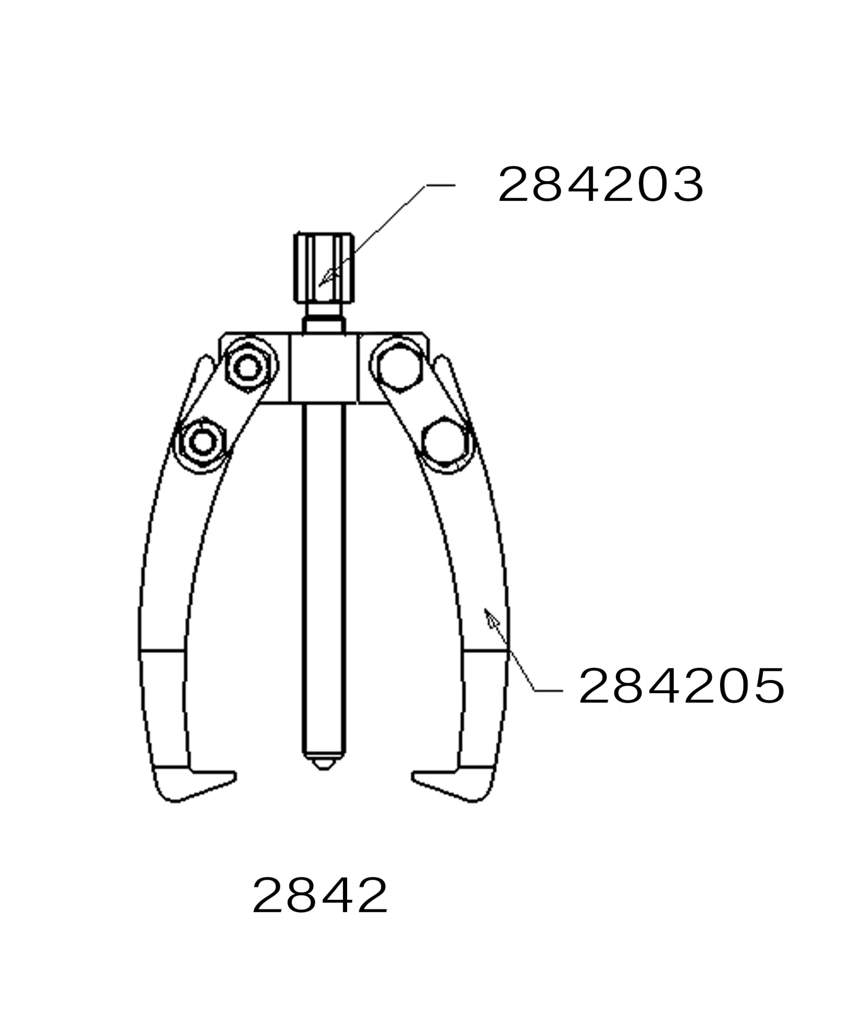 EXTRACTOR FORZA SERIE 2840 BRICO DE 2 PATAS